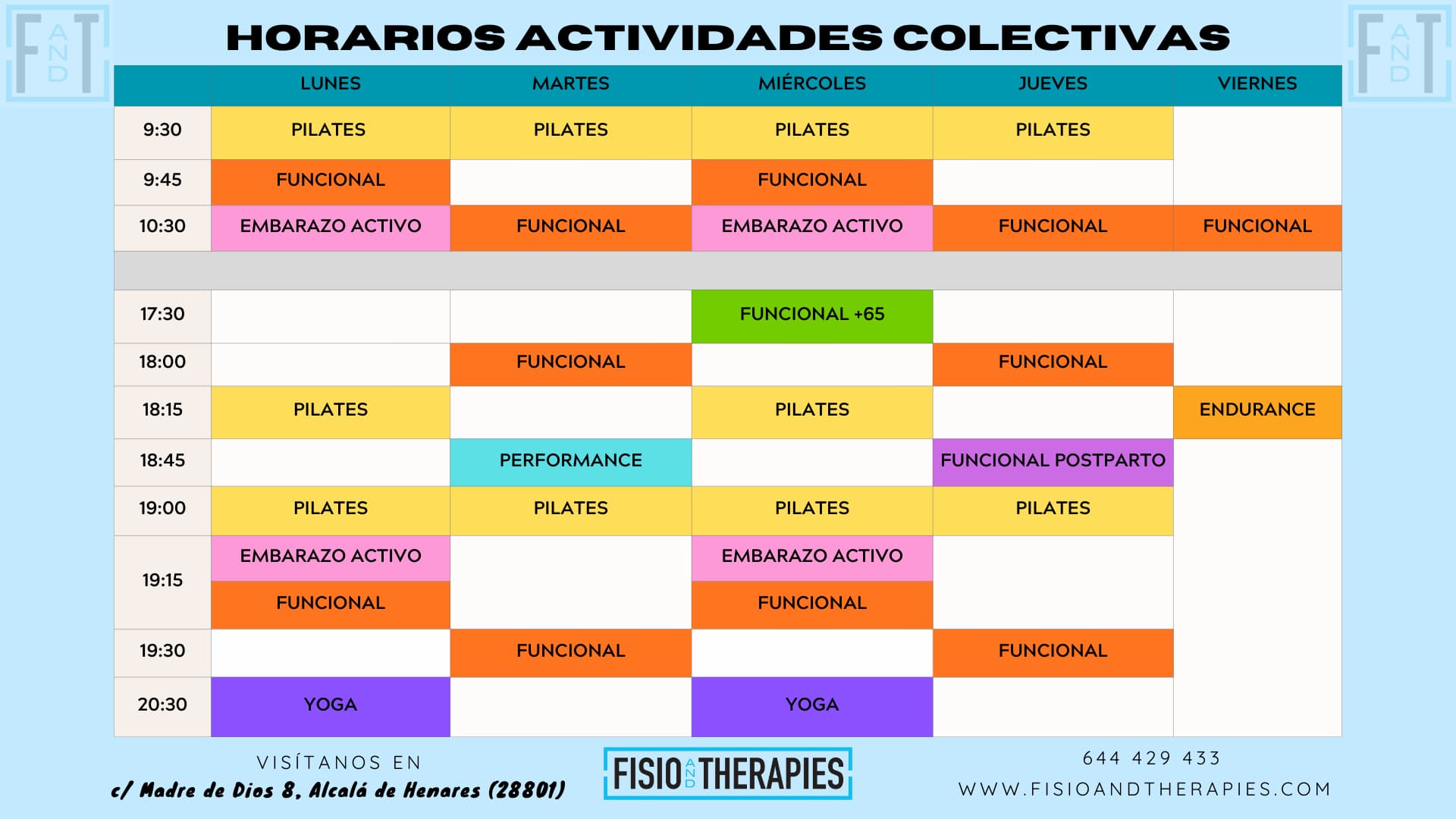 horarios clases 2024